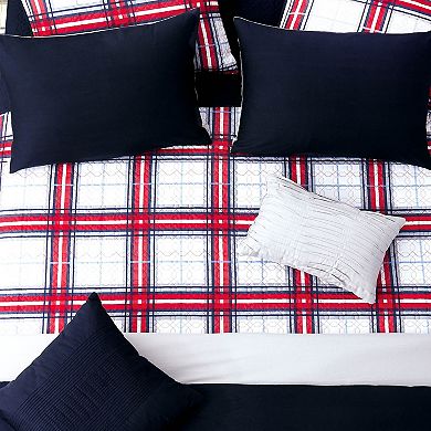 Riverbrook Home Red Plaid Comforter & Coverlet Set