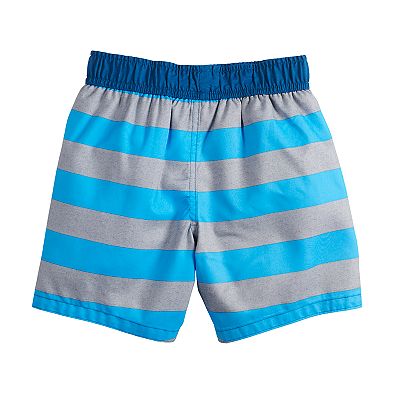 Toddler Boy Thomas The Train Striped Swim Trunks