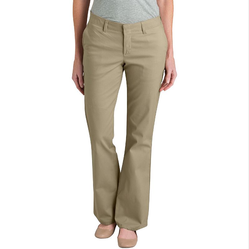 (24 R) Dickies Women s Slim Fit Boot Cut Stretch Twill Pant