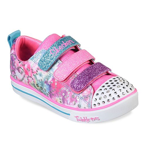Skechers Twinkle Toes Shuffles Sparkle Lite Rainbow Brights Girls