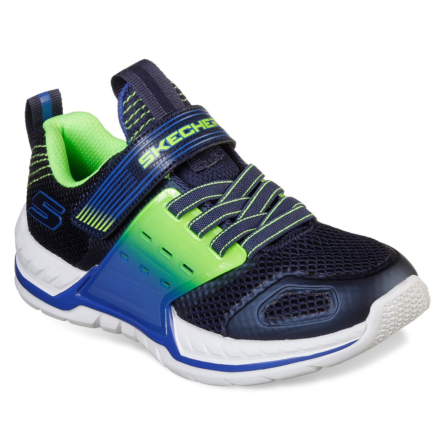 skechers boys nitrate memory foam trainers black