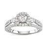 Simply Vera Vera Wang 14k White Gold 1 Carat T.W. Halo Diamond Ring