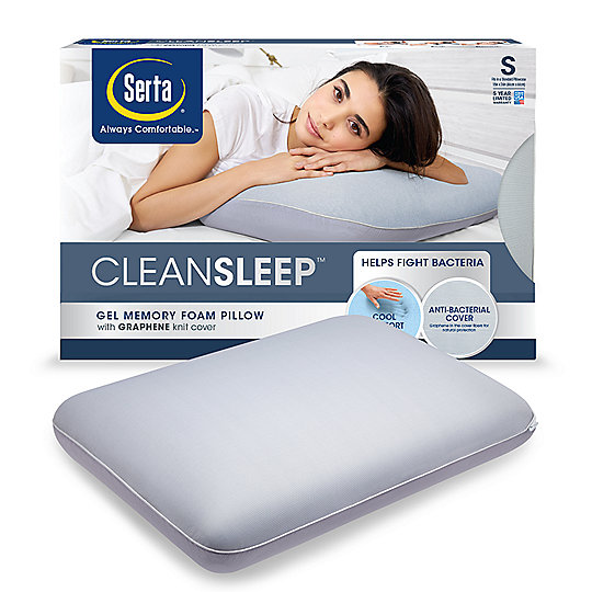 Serta Clean Sleep Antimicrobial Gel Memory Foam Pillow