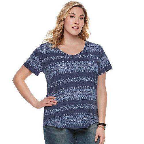 Plus Size SONOMA Goods for Life® Essential V-Neck Tee