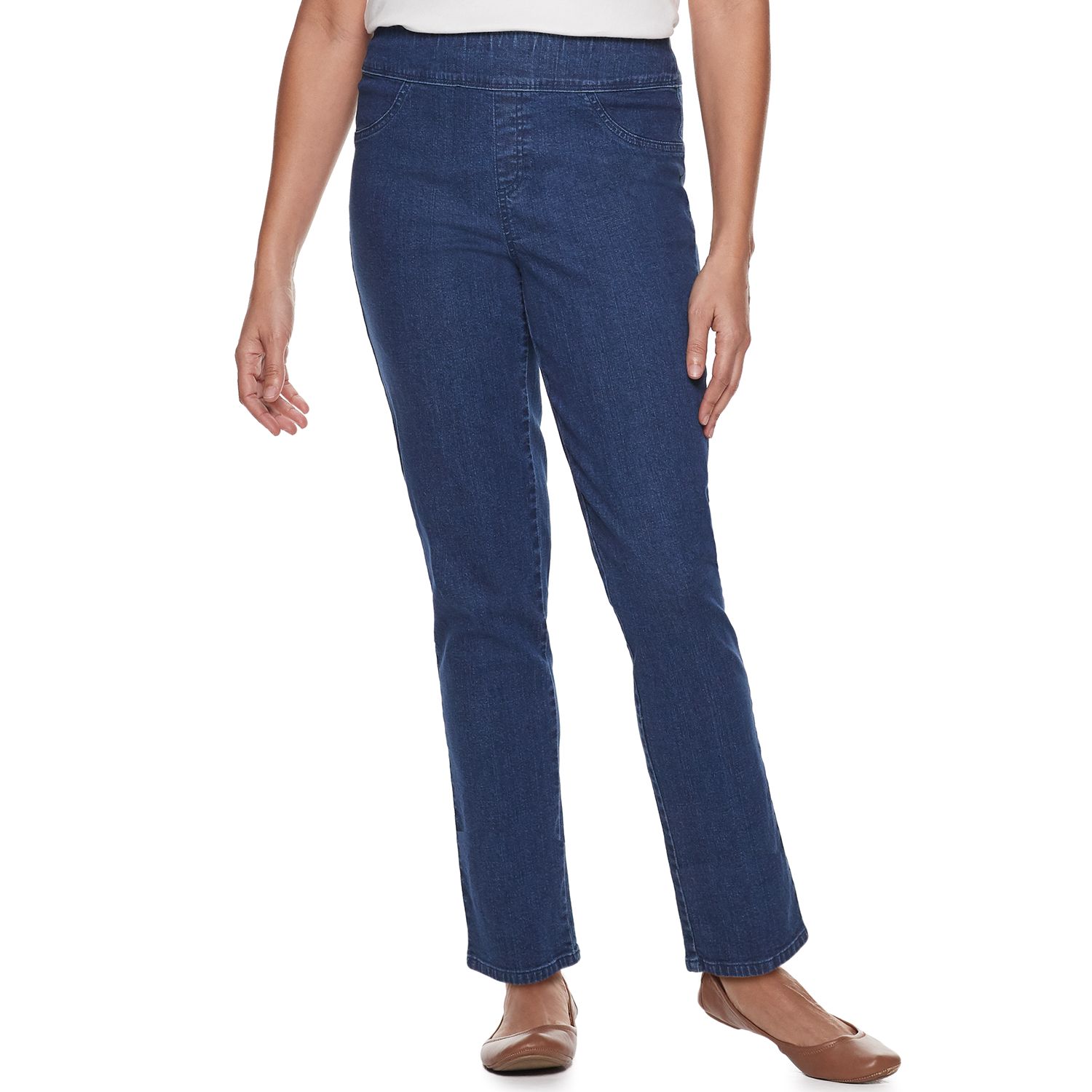 croft and barrow pull on stretch jeans