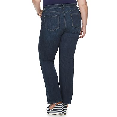 Plus Size EVRI All About Comfort Midrise Bootcut More Curvy Jeans