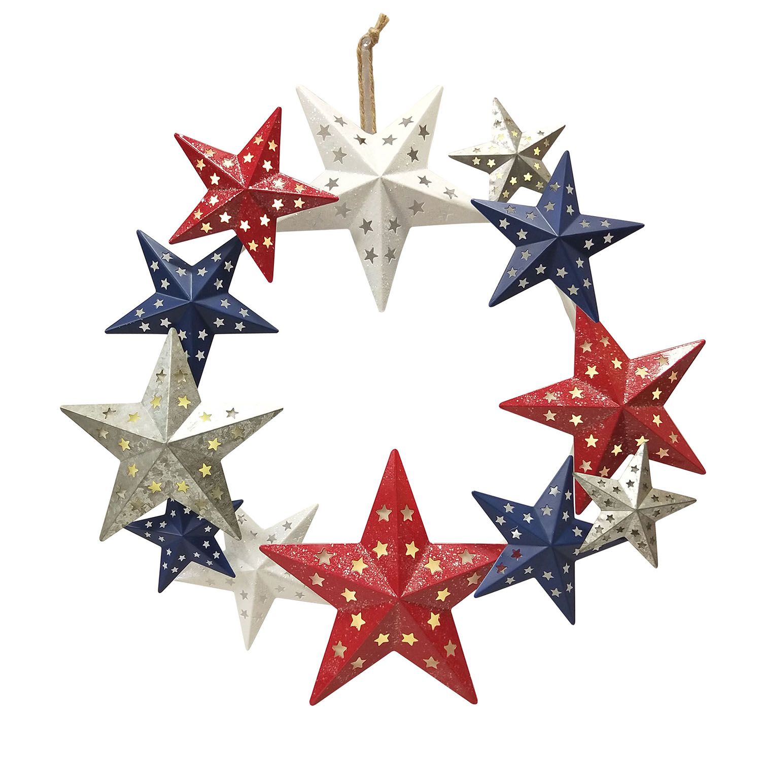 Americana LED Metal Star Wreath   3593050