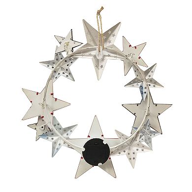 Americana LED Metal Star Wreath