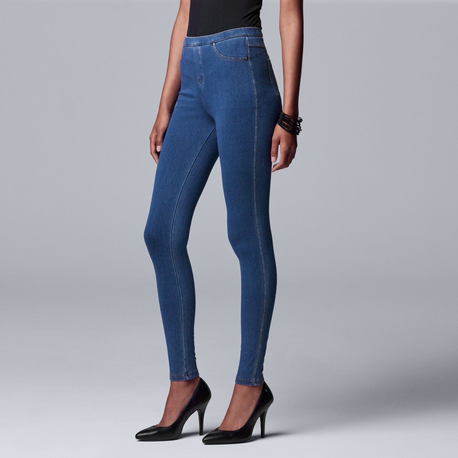 vera wang denim leggings