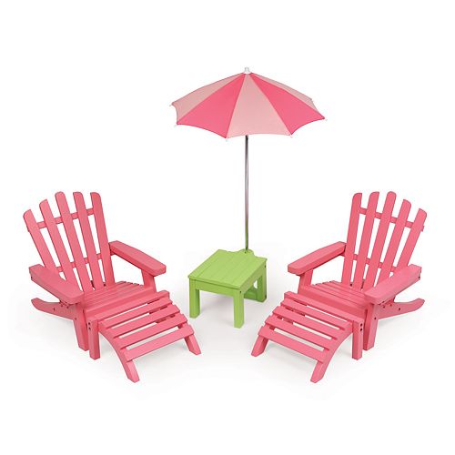 Badger Basket 6 Piece Doll Patio Furniture Play Set