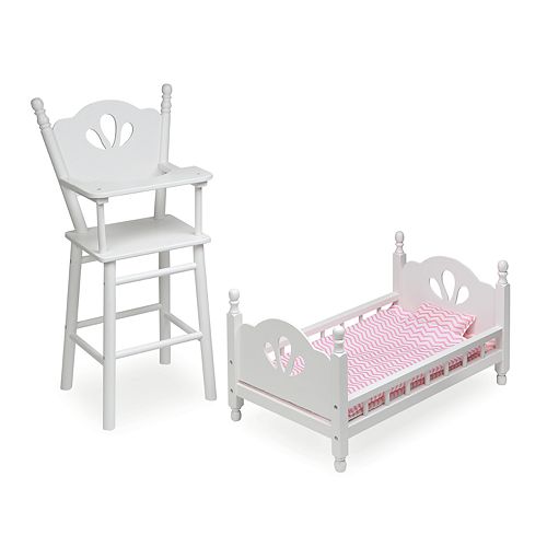 Badger Basket English Country Baby Doll Furniture High Chair Bed