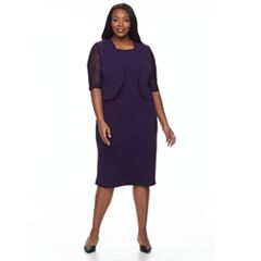 Era plus size maya brooke sheath evening dress & georgette jacket set