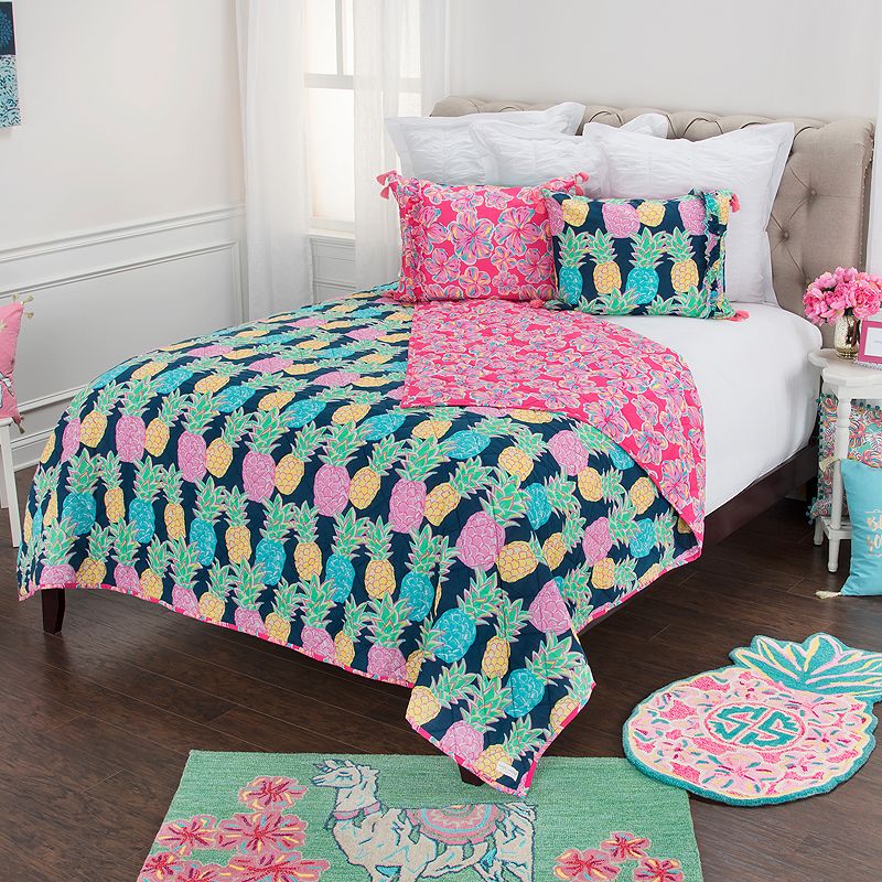 Simply Southern Aly Reversible Quilt Set, Multicolor, Twin