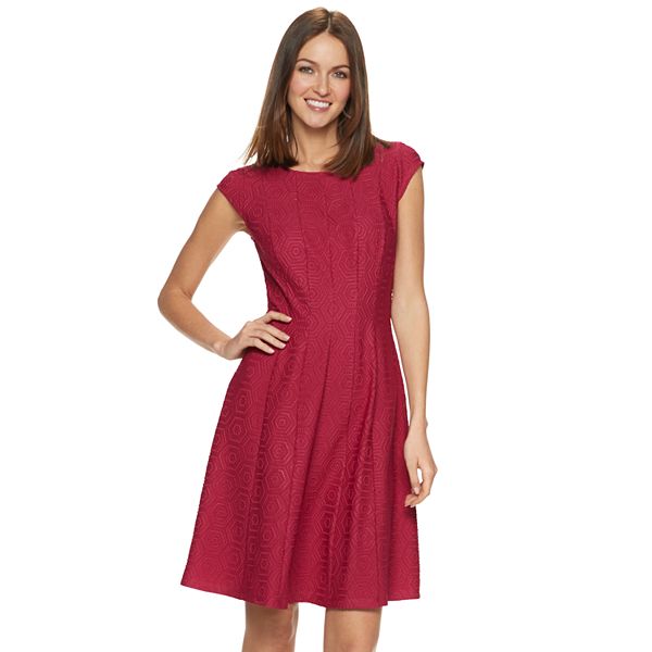 Women's ELLE™ Floral Seamed Fit & Flare Dress