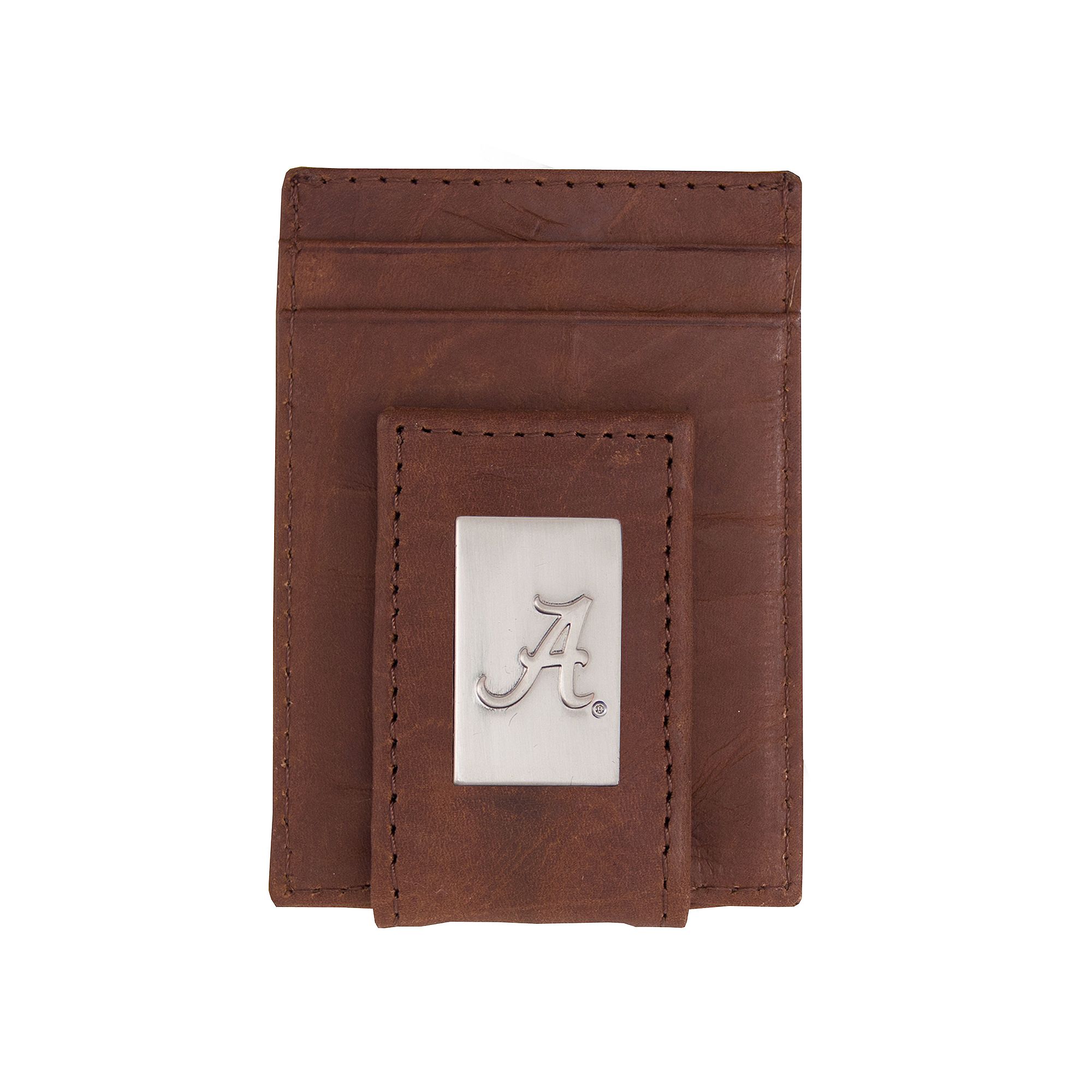 Mens Alabama Crimson Tide Front-Pocket Wallet Money Clip, Brown