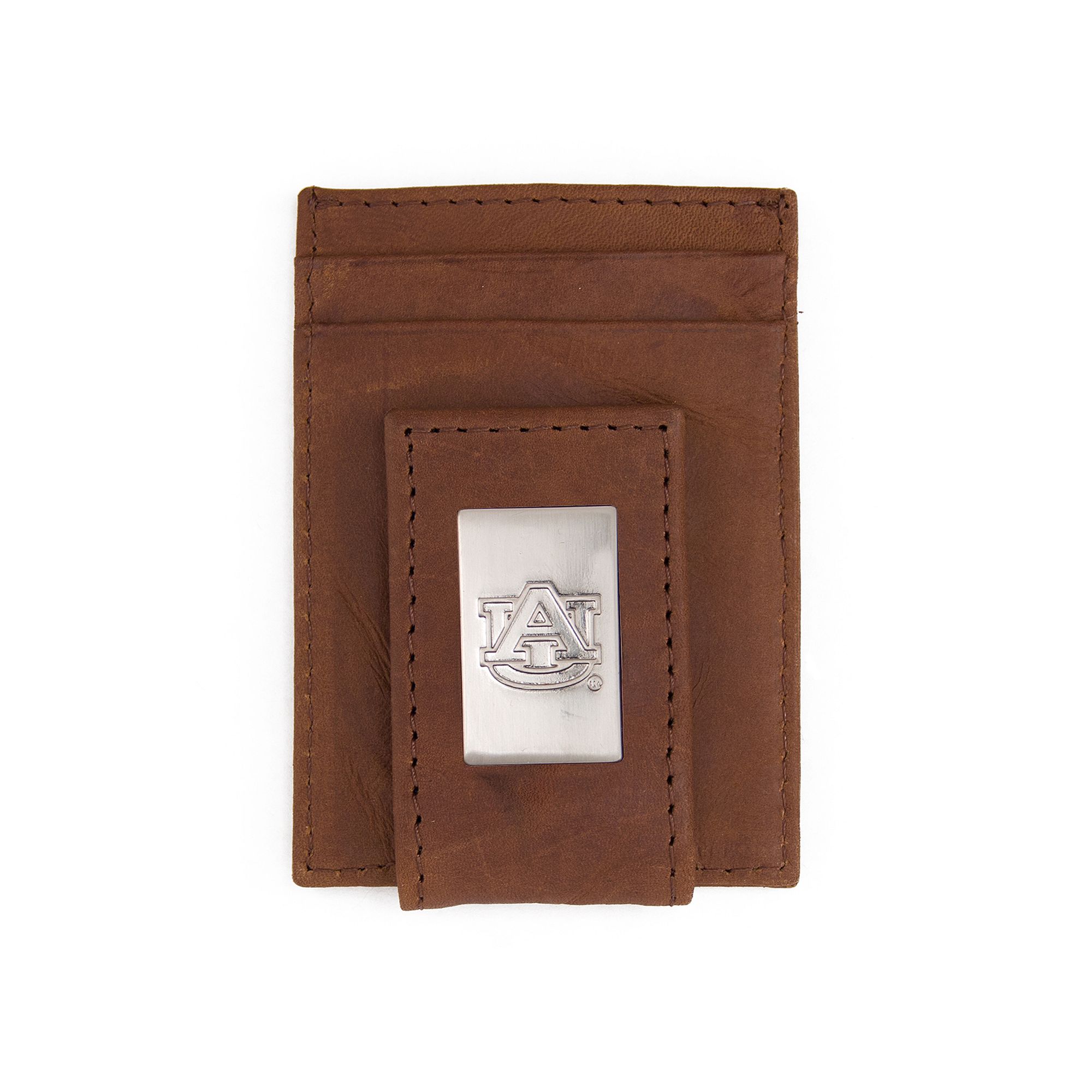 Mens Auburn Tigers Front-Pocket Wallet Money Clip, Brown