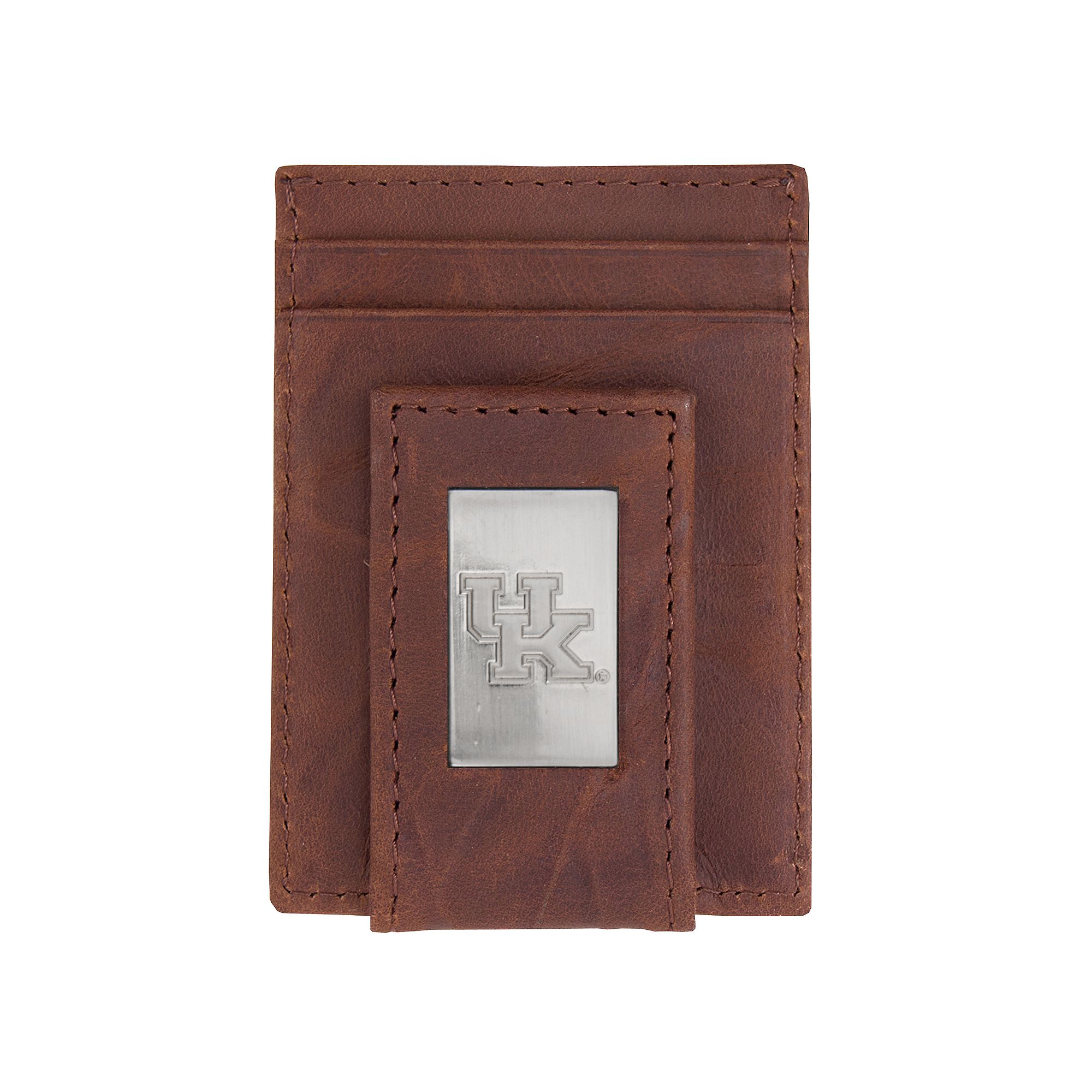 Mens Kentucky Wildcats Front-Pocket Wallet Money Clip, Brown