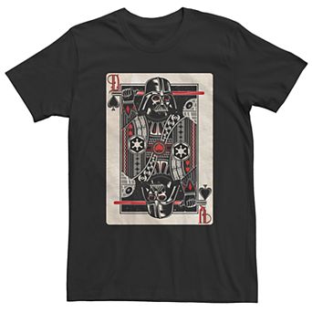 Men's Star Wars Darth Vader Playing Card Spade Graphic Tee