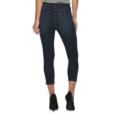 Women's Jennifer Lopez Cut-Hem Mid-Rise Crop Skinny Jeans