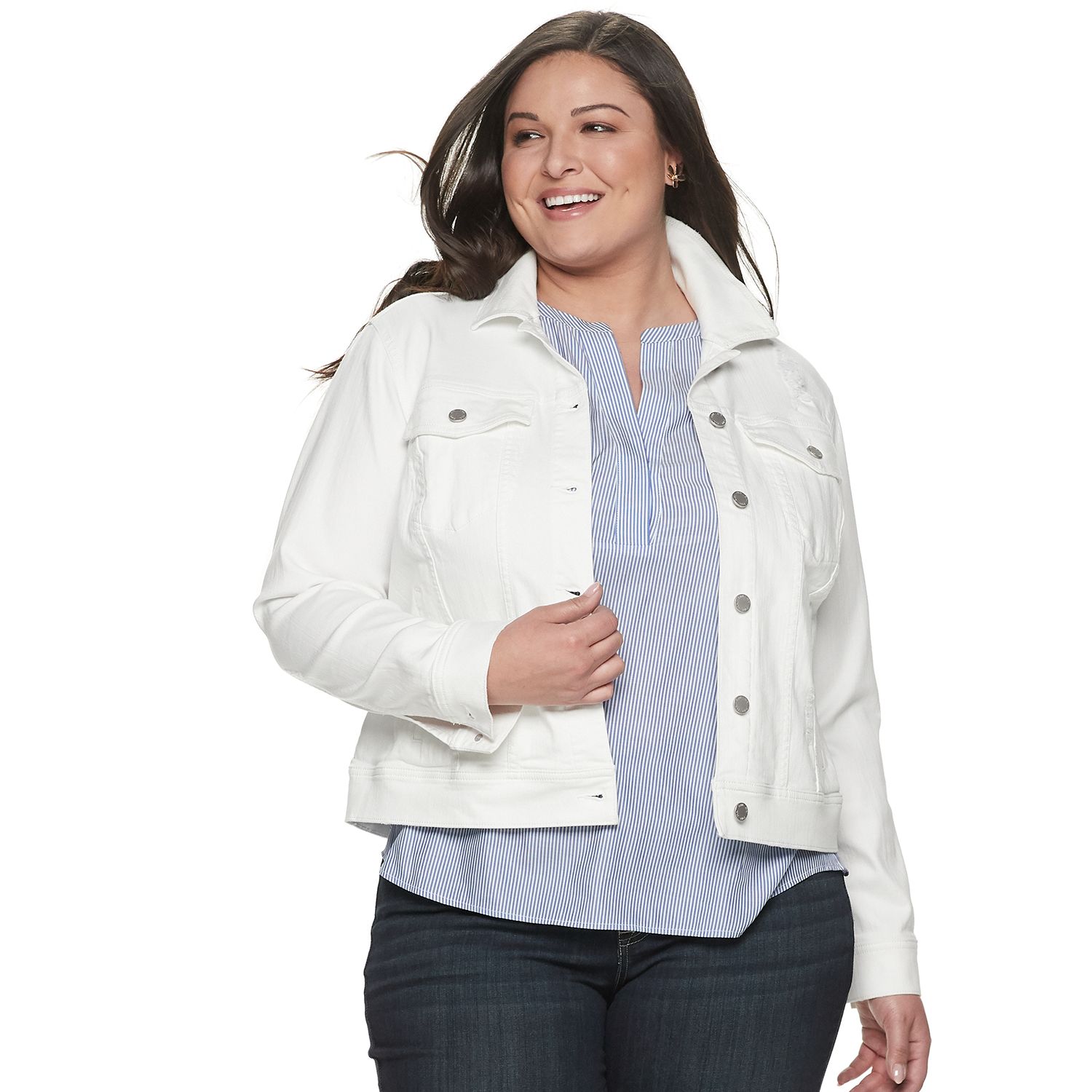 plus size jean jacket