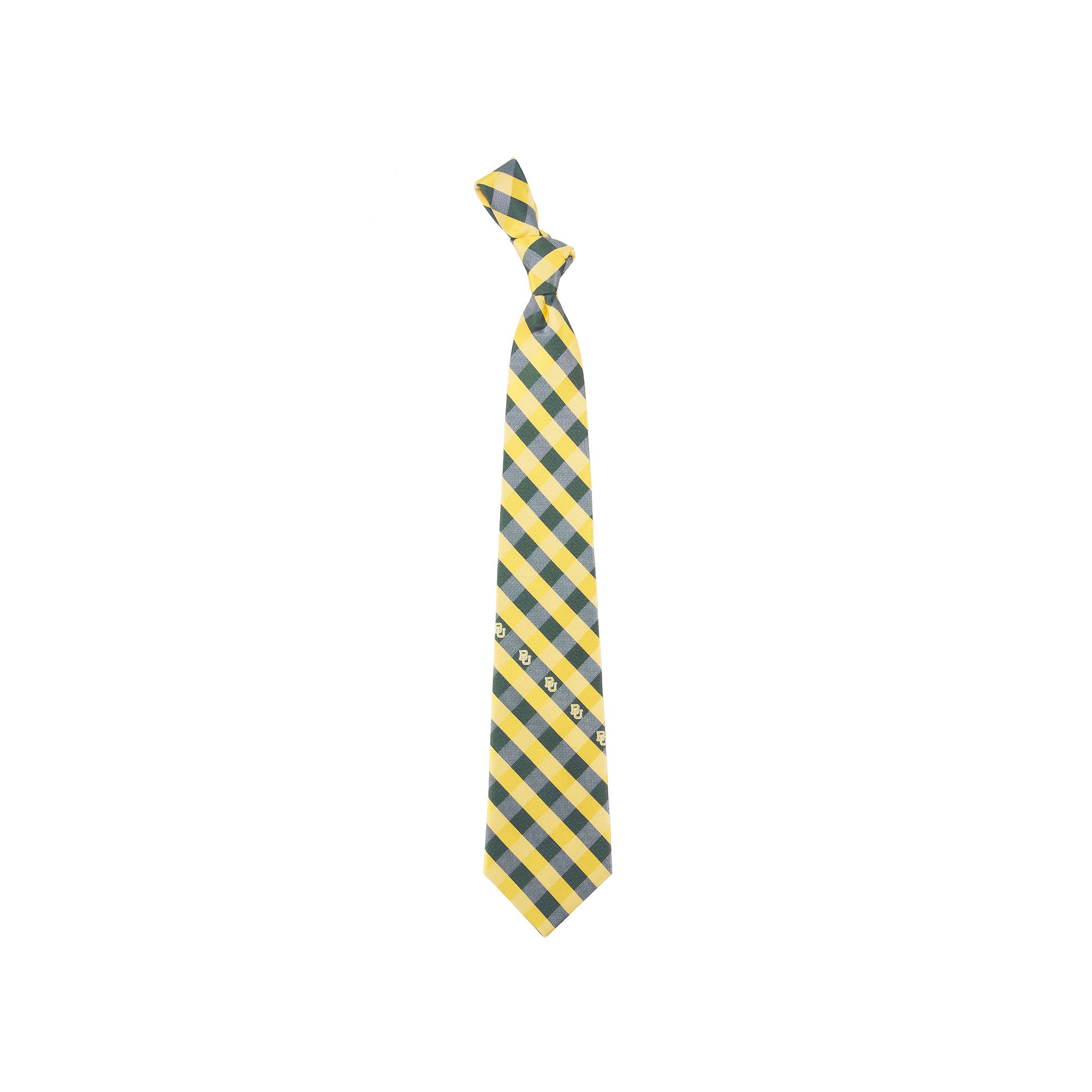 Mens Baylor Bears Check Skinny Tie, Bay Team