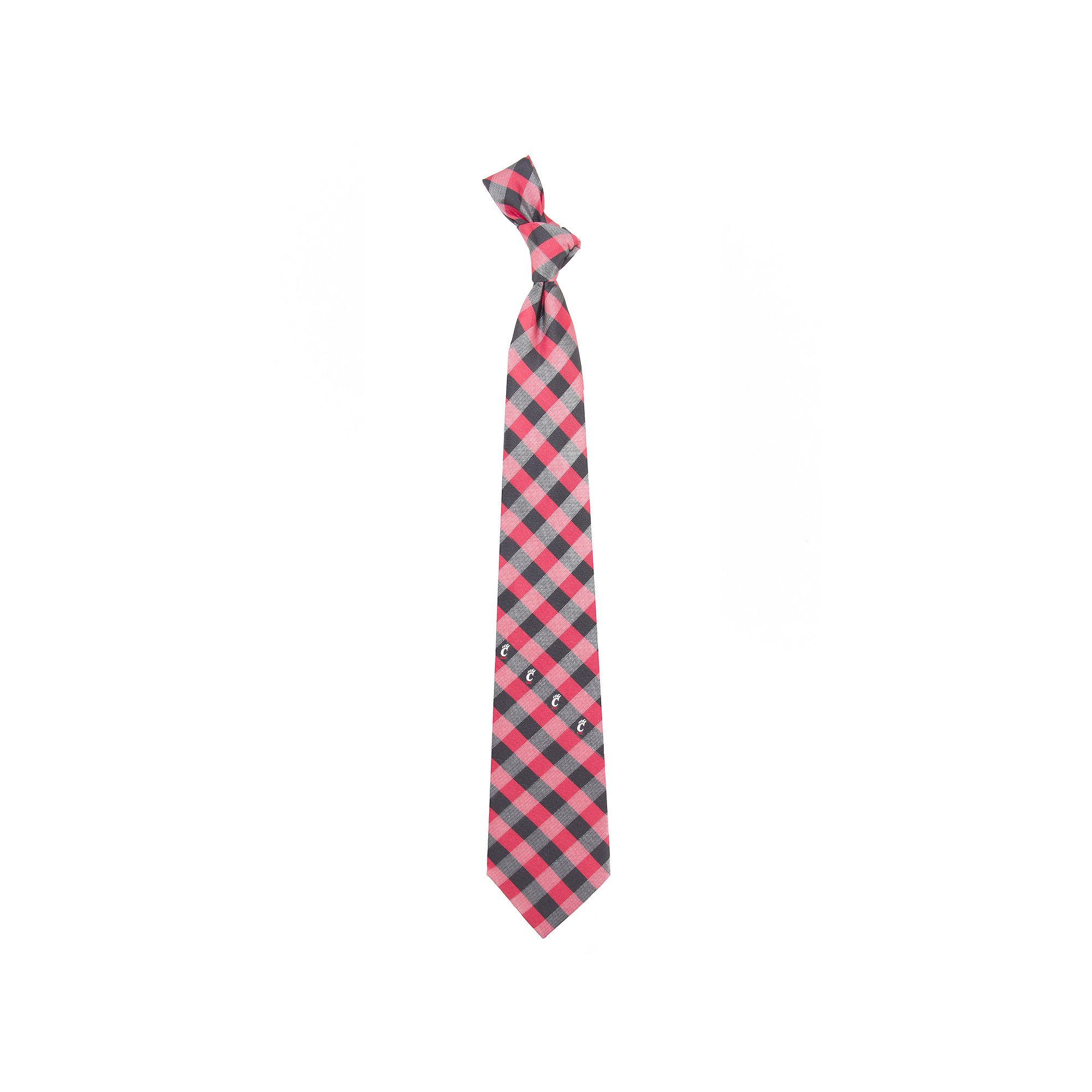 Mens Cincinnati Bearcats Check Skinny Tie, Team