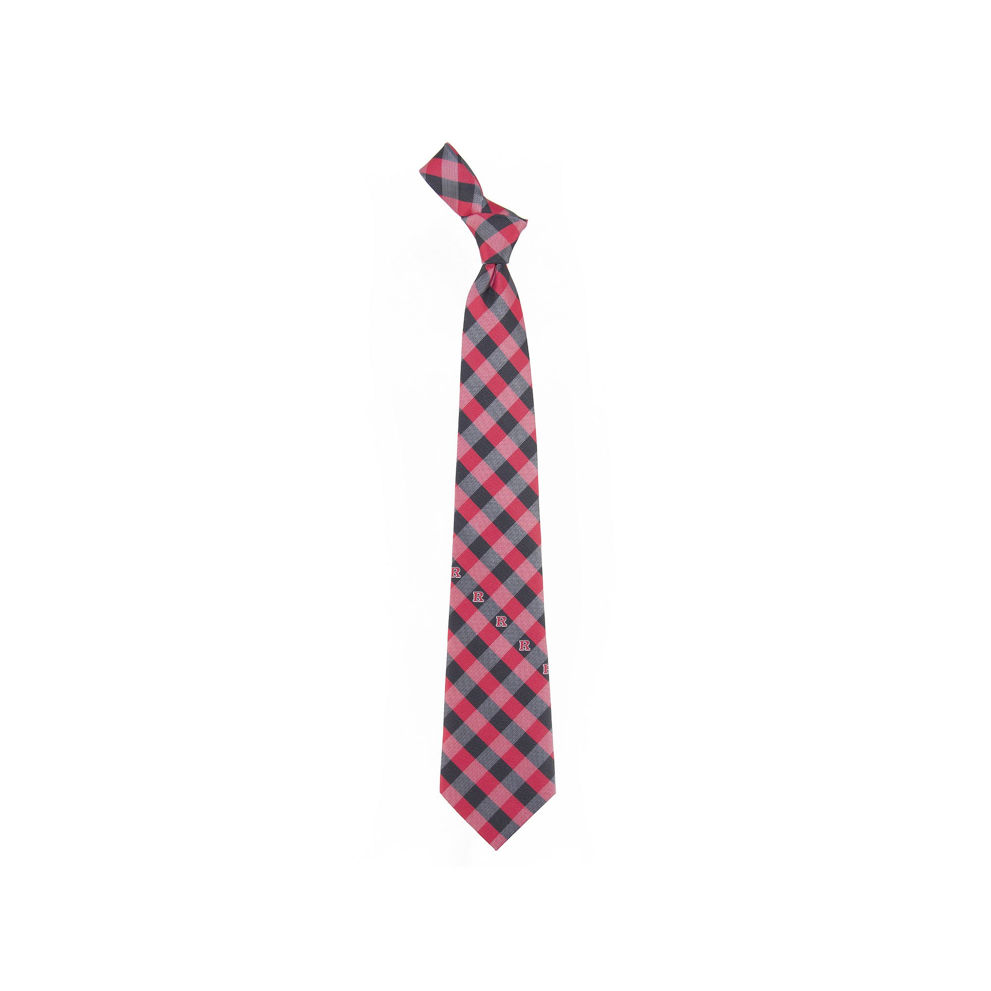 Mens Rutgers Scarlet Knights Check Skinny Tie, Team