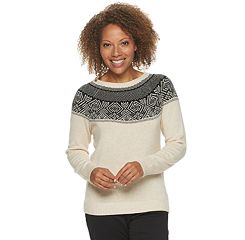 Petite Croft & Barrow Essential Cable-Knit Crewneck Sweater