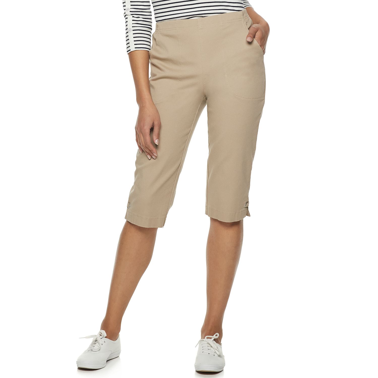 pull on denim capris