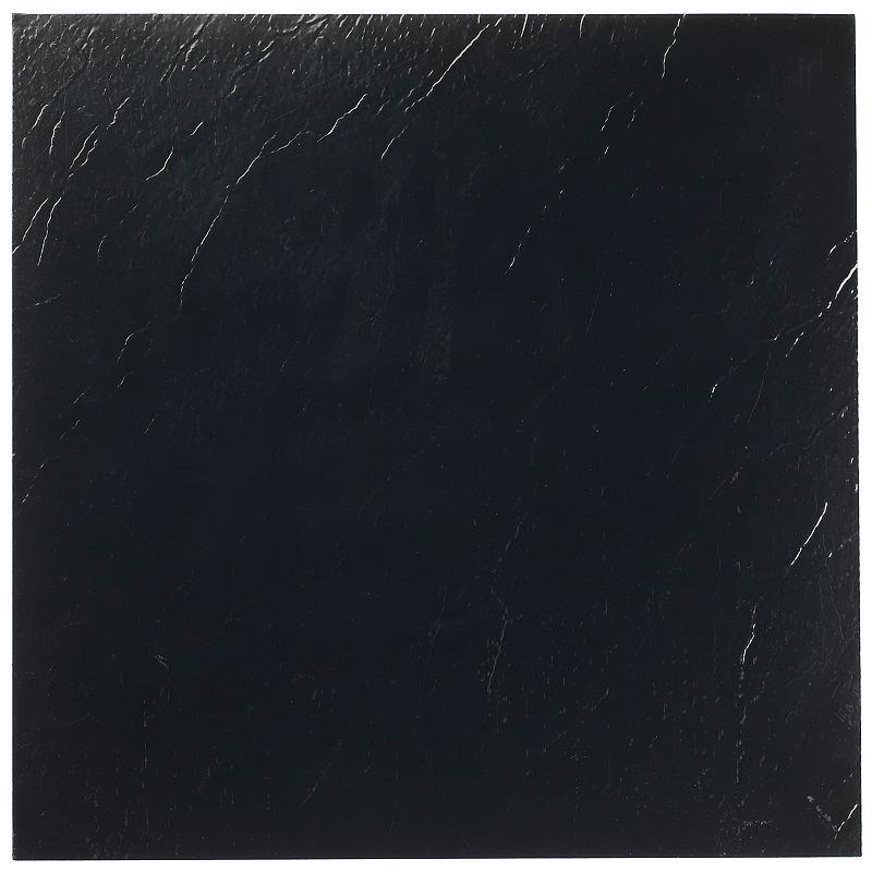 Achim Nexus Solid 20-piece Self Adhesive Vinyl Floor Tile Set, Black, 12X12