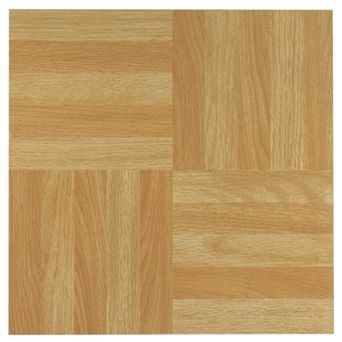 Achim Nexus Four Finger Square Parquet 20 pc Self Adhesive Vinyl Floor Tile Set