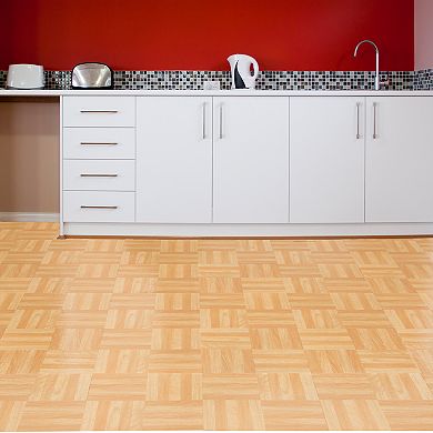 Achim Nexus Four Finger Square Parquet 20-pc. Self Adhesive Vinyl Floor Tile Set