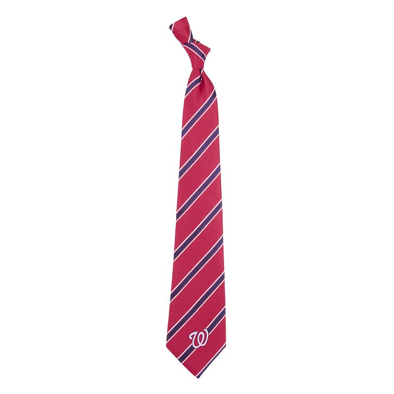 Mens Washington Nationals Striped Skinny Tie, Multicolor