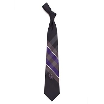 Men's Colorado Rockies Grid Skinny Tie