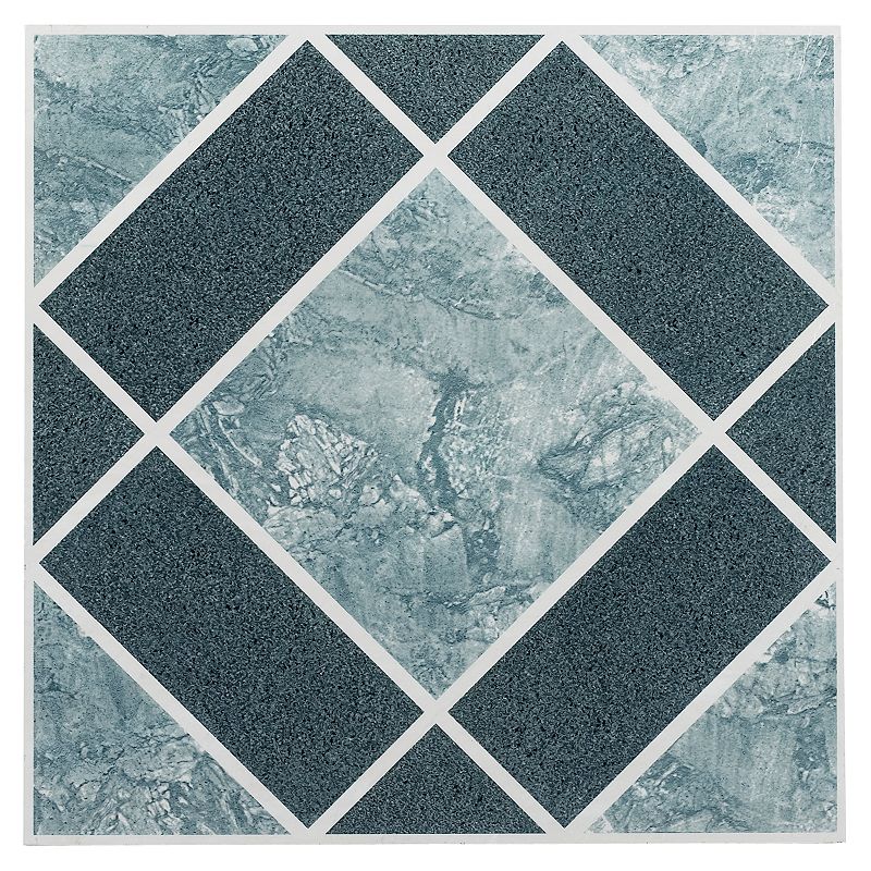 Achim Nexus Light & Dark Blue Diamond Pattern 20-piece Self Adhesive Vinyl 