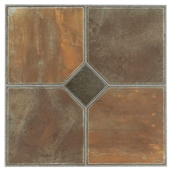 Achim Nexus Rustic Slate 20 pc Self Adhesive Vinyl Floor Tile Set