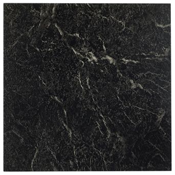 Achim Nexus Black White Veined 20 pc Self Adhesive Vinyl Floor Tile Set
