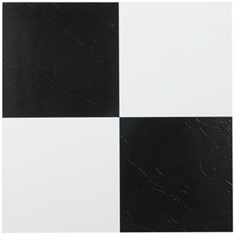 Achim Tivoli Black & White 45 pc Self Adhesive Vinyl Floor Tile Set