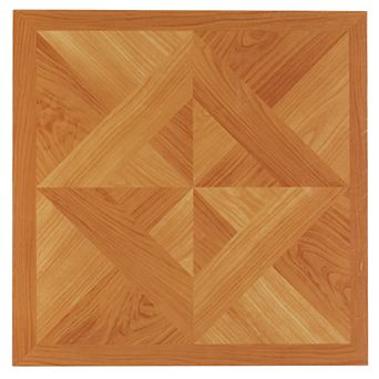 Achim Tivoli Classic Light Oak Diamond Parquet 45 pc Self Adhesive Vinyl Floor Tile Set