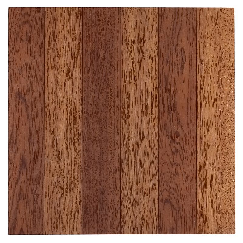 Achim 12 x12  1.2mm Peel & Stick Vinyl Floor Tiles 45 Tiles/45 Sq. ft. Medium Oak Plank-Look