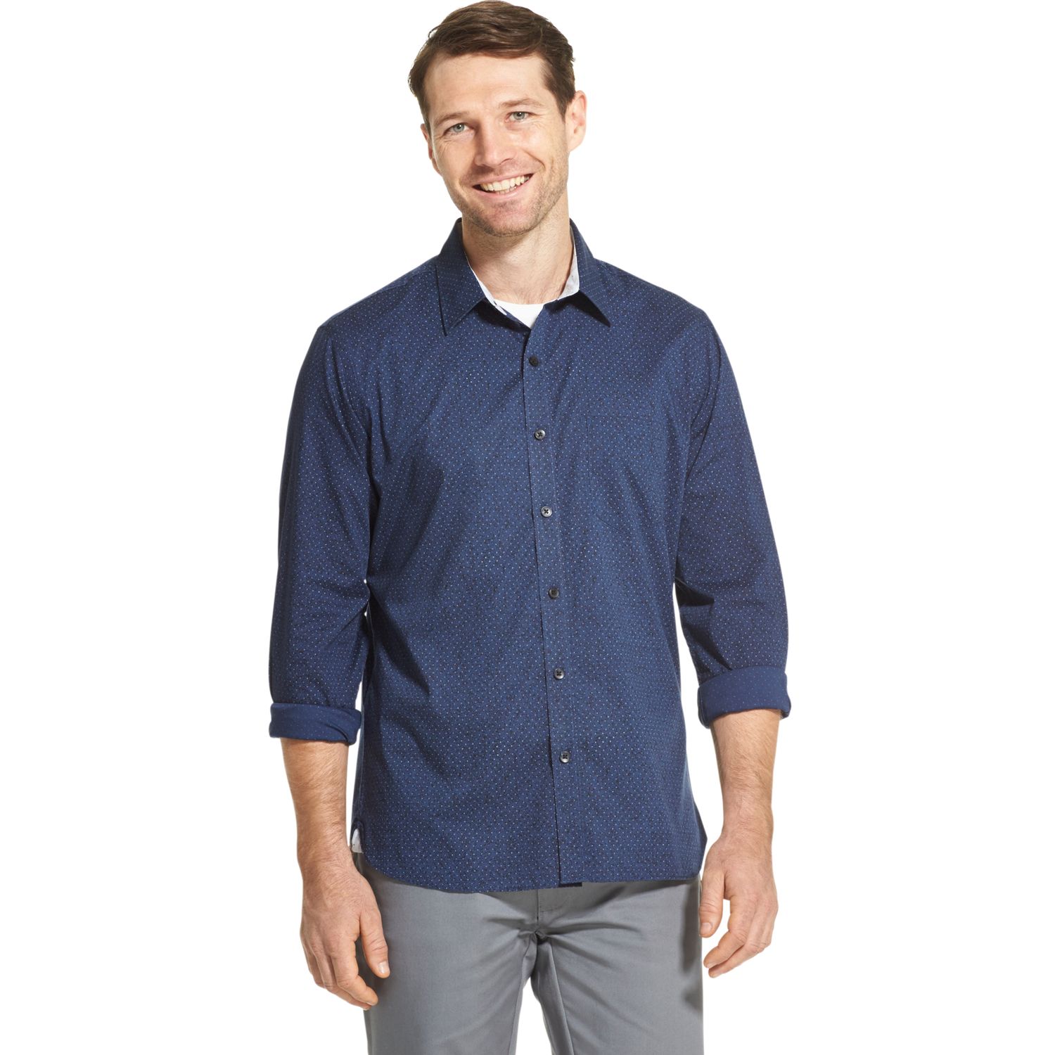 van heusen never tuck slim fit