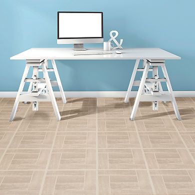 Achim Tivoli Saddlewood 45-piece Self Adhesive Vinyl Floor Tile Set