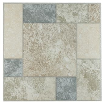 Achim Tivoli Marble Blocks 45 pc Self Adhesive Vinyl Floor Tile Set