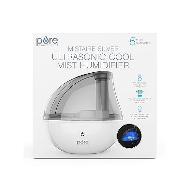 Pure Enrichment Ultrasonic Cool Mist Humidifier with Optional Night Light for the Bedrooms, Offices, and More Home