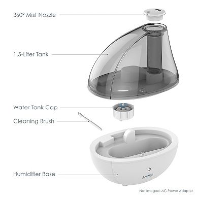 Pure Enrichment Ultrasonic Cool Mist Humidifier with Optional Night Light for the Bedrooms, Offices, and More Home