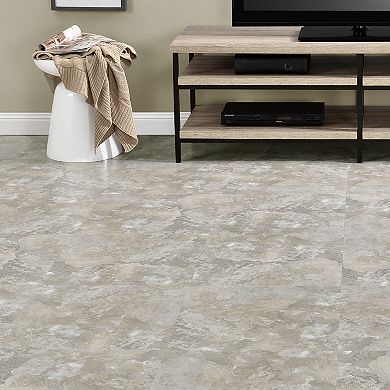 Achim Majestic Light Gray Slate 10-piece Self Adhesive Vinyl Floor Tile Set