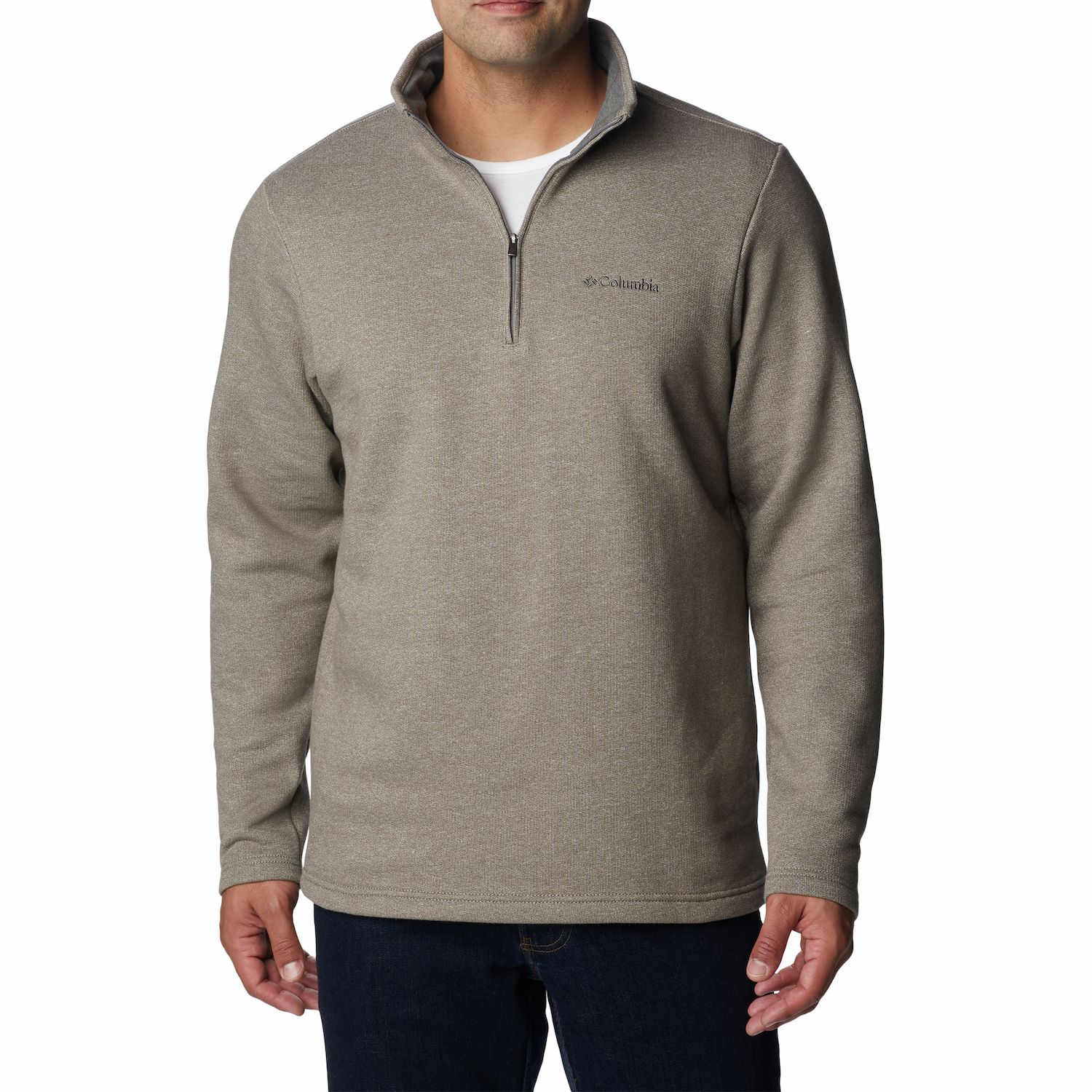 columbia quarter zip fleece mens