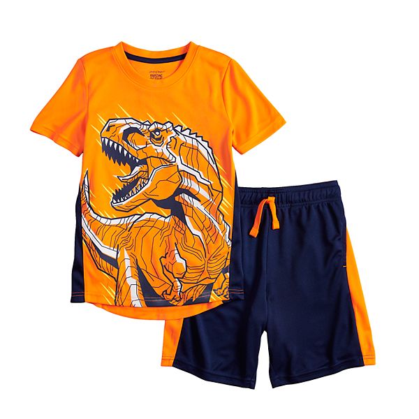 Boys 4-12 Jumping Beans® Dinosaur T-Rex Active Graphic Tee & Striped ...