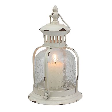 Stonebriar Distressed Metal Lantern Table Decor