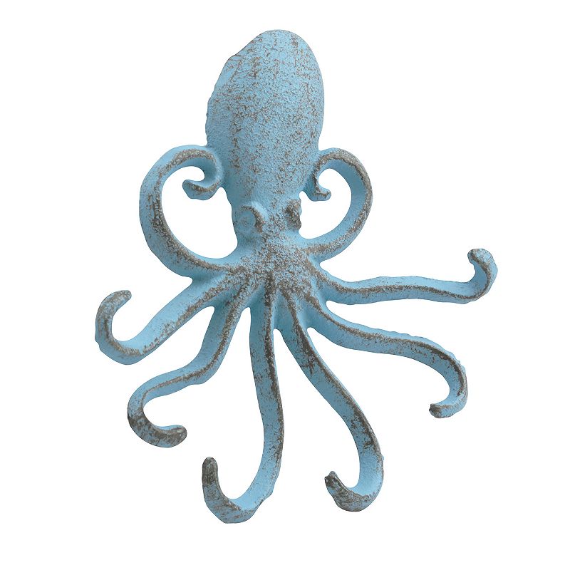 79510869 Stonebriar Blue Octopus Decorative Wall Hook sku 79510869